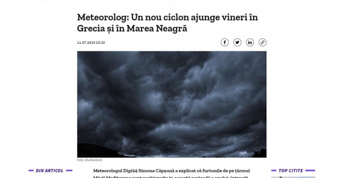 Μετεωρολόγος από τη Ρουμανία κρούει τον κώδωνα του κινδύνου: Κυκλώνας θα περάσει την Παρασκευή από την Ελλάδα