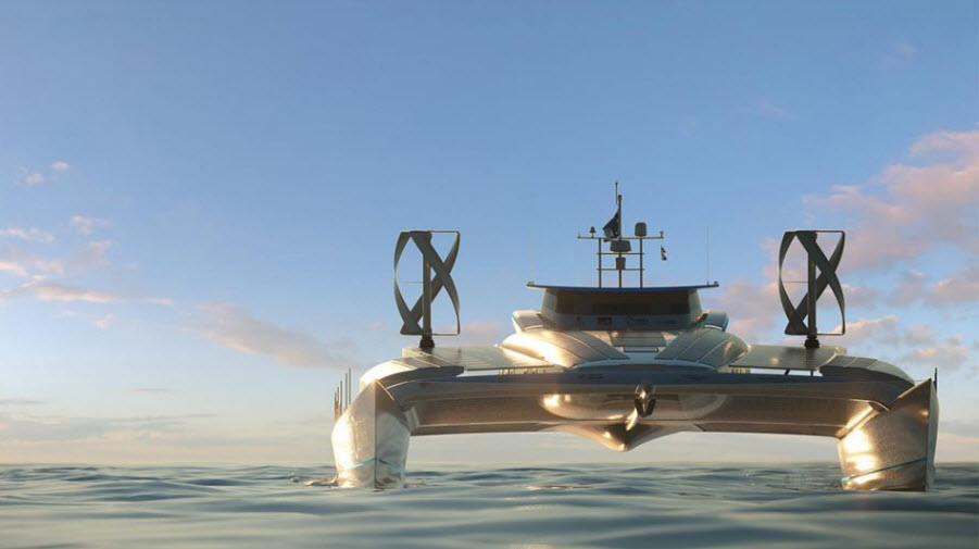 (ΦΩΤΟ) Energy Observer: Το πιο φουτουριστικό - ενεργειακό σκάφος όλων των εποχών έπιασε Μύκονο!